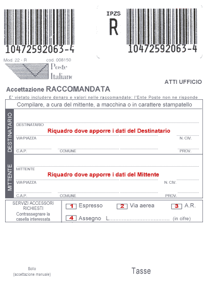 Come Compilare Il Modulo Di Accettazione Di Una Raccomandata