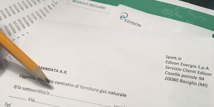 disdetta contratto edison online