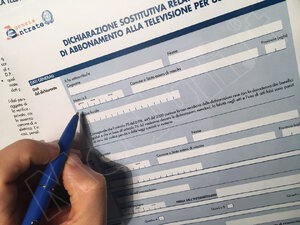 Dichiarazione sostitutiva relativa al canone di abbonamento alla televisione per uso privato