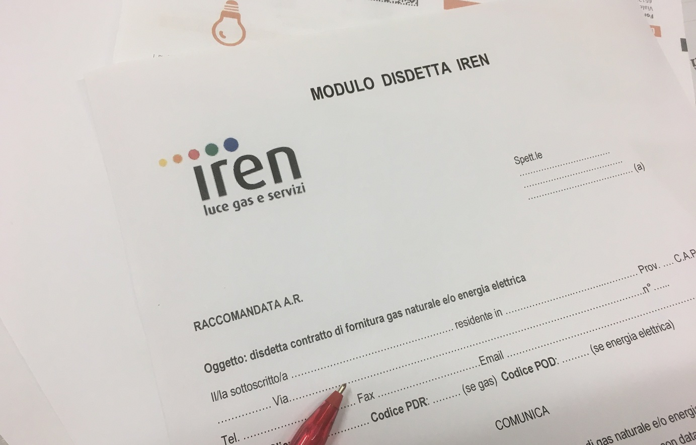 Disdetta Iren: quando e in che modo comunicarla