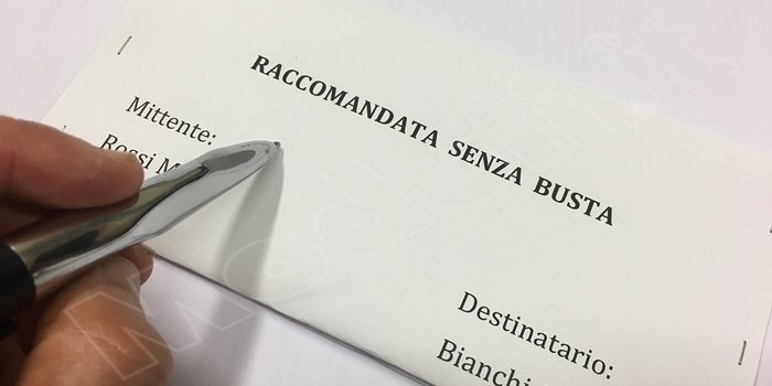 lettera raccomandata senza busta