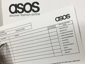 rimborso asos, restituzione pacco asos