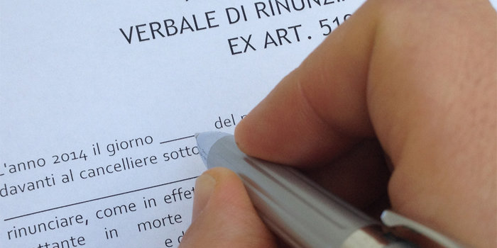 Rinuncia alleredità Apertura del testamento dopo morte