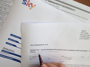 modulo disdetta sky a scadenza 2021