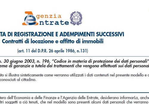 Modello Rli Per La Registrazione Del Contratto Di Locazione