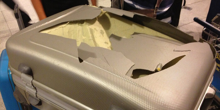 bagaglio danneggiato risarcimento, rimborso valigia danneggiata
