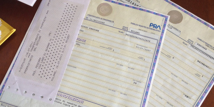 smarrimento certificato proprietà automobile, perdita certificato di proprietà