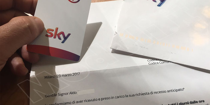 modulo disdetta Sky PEC