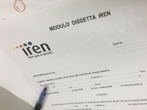 modulo disdetta Iren