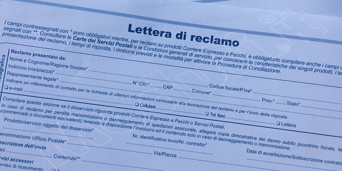 Modulo Reclamo Poste Italiane Pdf Per Servizi Postali