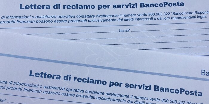 modulo reclamo Bancoposta, lettera di reclamo per servizi bancoposta 