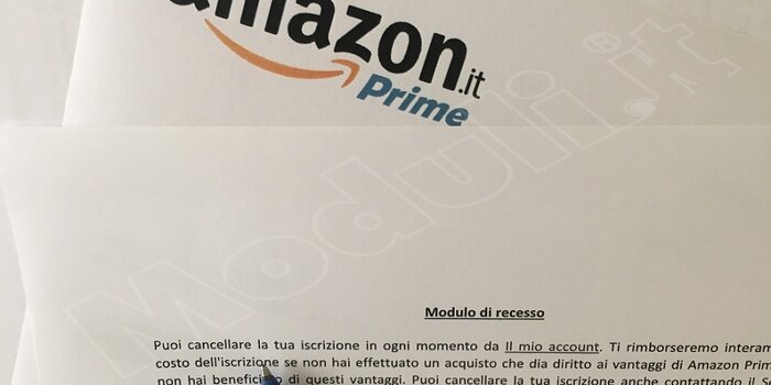 modulo disdetta Amazon Prime
