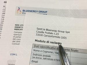 modulo reclamo Bluenergy
