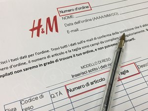 modulo di reso H&M