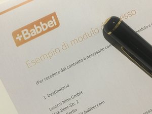 modulo disdetta Babbel, lettera disdetta Babbel