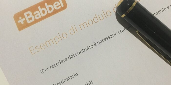 modulo disdetta Babbel, lettera disdetta Babbel