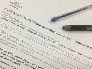 restituzione credito residuo Wind, rimborso credito residuo Wind