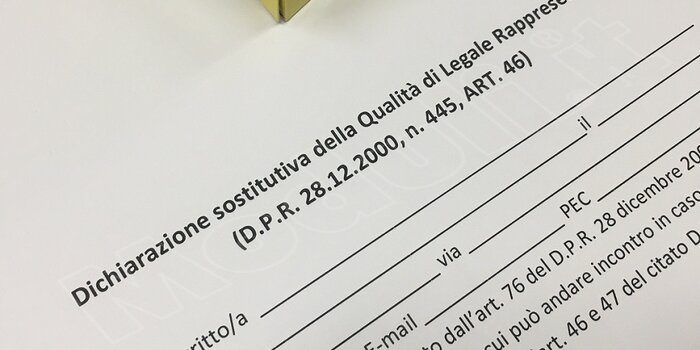Autocertificazione Legale Rappresentante