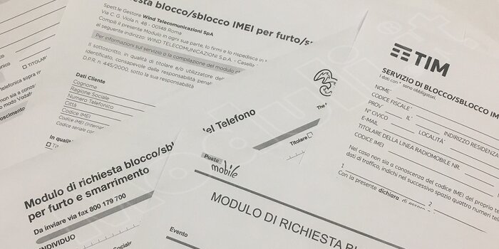 autocertificazione smarrimento SIM