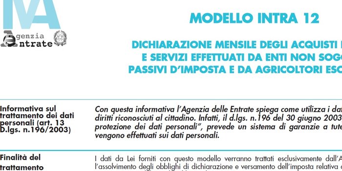 Modello Intra 12 2021