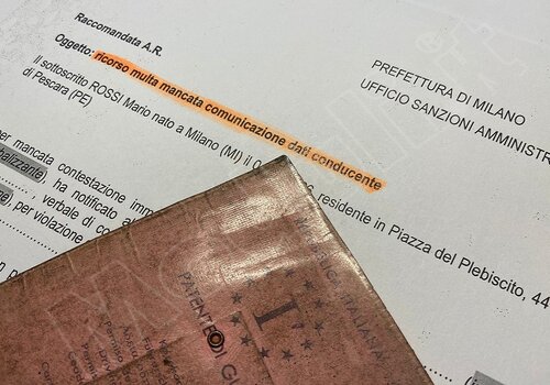 Lettera per contestare una multa
