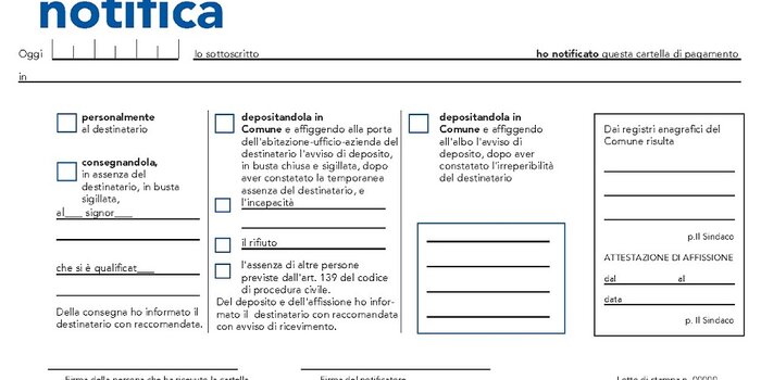 cartella esattoriale, cartella di pagamento